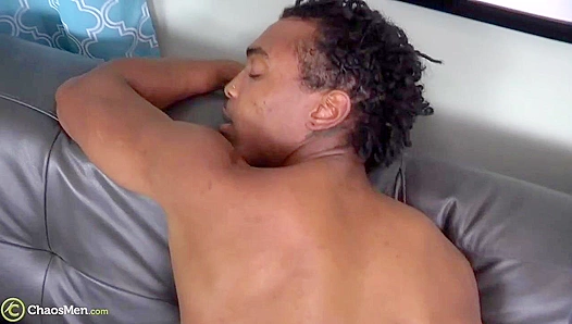 Chiseled ebony stallion flexes hard muscle while stroking thick cock live – ChaosMen