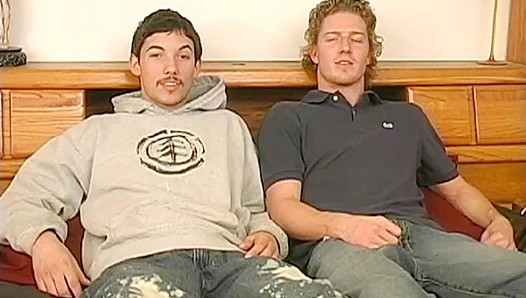 Blond Brothers Exchange Dirty Talk Before Jerking Off Together – Hot Group Action