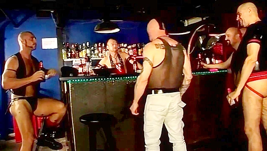 Leather Daddies Rule: Hot Bareback Action Ignites at the Gay Bar – Amateurs Invited