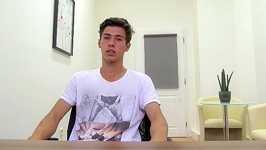 Slim Twink Jerks Off On Camera With Rock-Hard Dick — DirtyScout 18+