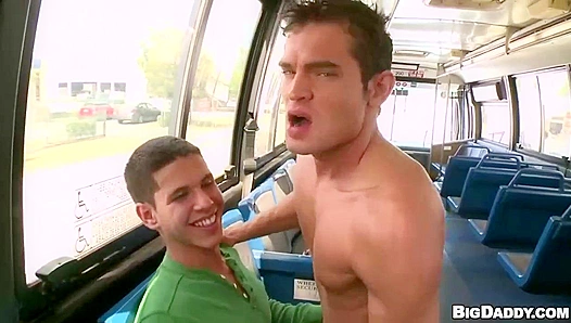 Luke Milan Gets Ridden Hard by Romero on Crowded Bus – Steamy Public Encounter