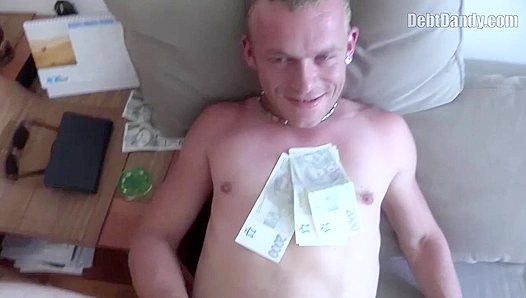 Paying His Debt In Full: Blonde Takes Load Deep Throat — DebtDandy 18+