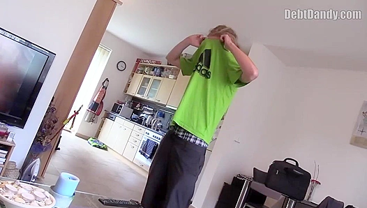 Blonde Ponyboy Takes Thick Dick Hard, Chokes on Load for Facial – DebtDandy