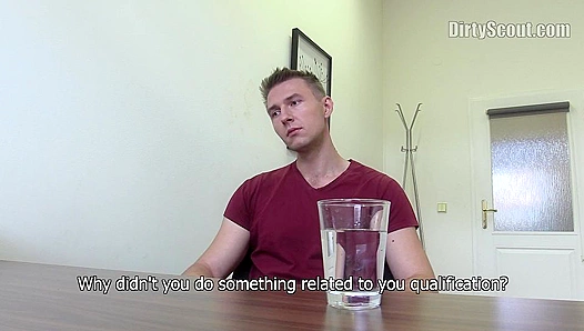 Hungry Czech Boy BLOWS Huge Cock, THEN RIDES FAT DILDO Raw—DirtyScout 18+