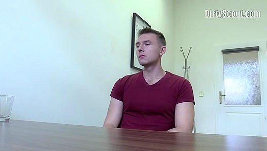 Hungry Czech Boy BLOWS Huge Cock, THEN RIDES FAT DILDO Raw—DirtyScout 18+