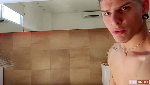 Tattooed Latino Boy Takes Rough Ass Poundin from Above – Hot POV Sex Scene