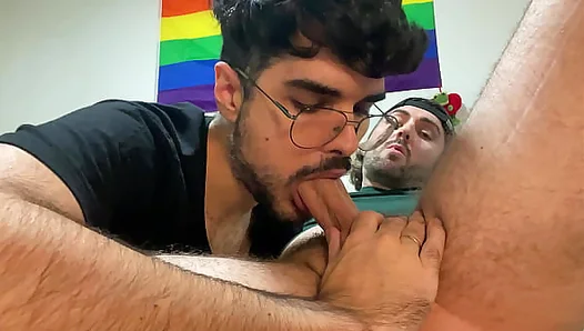 Savoring My Friends Thick Load While Milking His Rock-Hard Cock – 18+ Blowjob Action