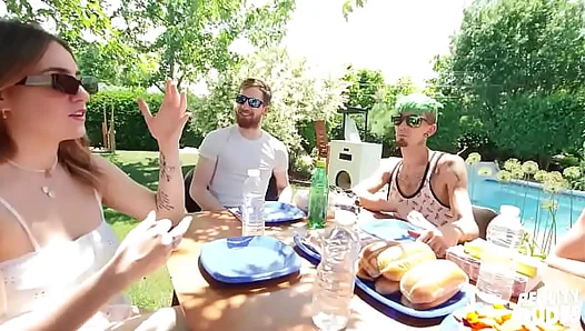 Benjamin Blue Tempts Stepdad at BBQ — Steamy Forbidden Encounter Ensues – 18+