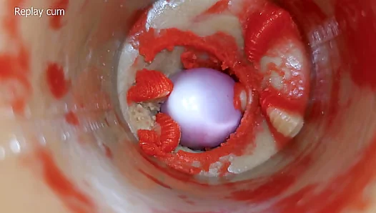 Massive 4K Load Poured into Fleshlight — Deep POV Anal Creampie Explosion