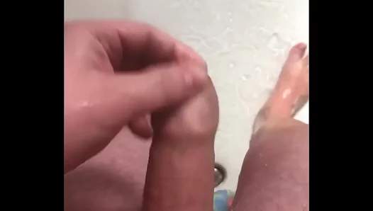 POV Blowjob in the Steaming Shower – Hot Gay Sex Session Under Water – 18+