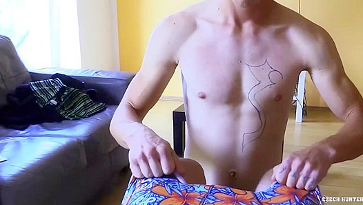 Slender Czech twink gets bareback ride — deep thrusts, no rubber used — 18+