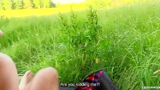 Czech Stallion Gets Ripped by Raw Outdoor Fuck Session – Grass Play 18+
