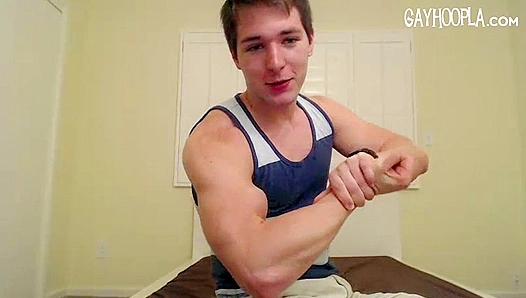 Deep Stretch Solo Pleasure: JJ Swift Bends for Blowjob Mastery – GayHoopla