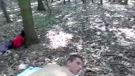 Hairy Czech Cocks Locked in Rough Outdoor Anal — Wild Forest Gay Sex Session