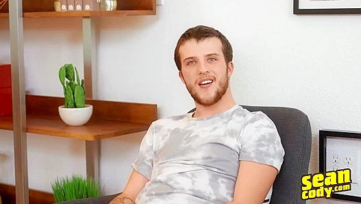 Tattooed Stud JERKS OFF on Luxury Couch – Hot Solo Load Show – 18+