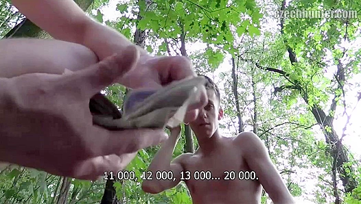 Slender Czech Twink Gets Drenched in Thick Cream — Wild Outdoor Bareback Action 18+