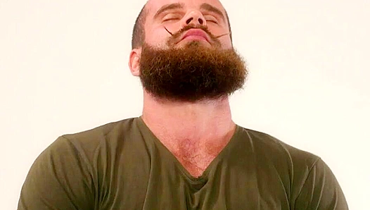 Massive Beary Hunk John Barber Strokes His Thick Rod on Black Leather Couch – JAWKED