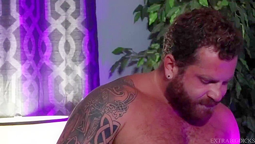 Hairy Stud Rides Huge Dick Hard — Wild Anal Ride with Rikk York Riley – 18+