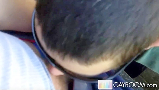 Tyler Andrews Gags on Cock in Steamy Public Blowjob Scene – GayXXX