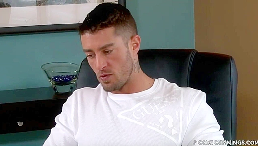 Cody Cummings Gags on Brad Foxxs Huge Dick Before Swallowing Thick Cum – 18+